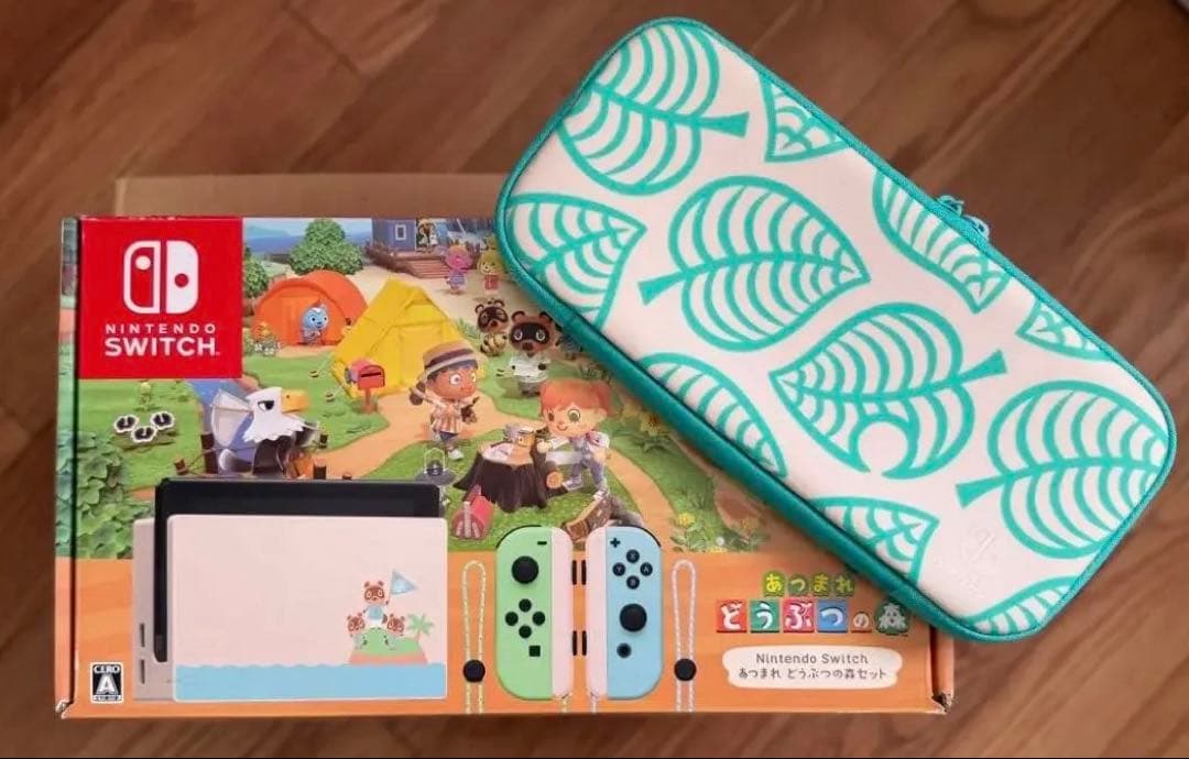 Nintendo Switch　本体　あつまれどうぶつの森　ケース・SDカード付