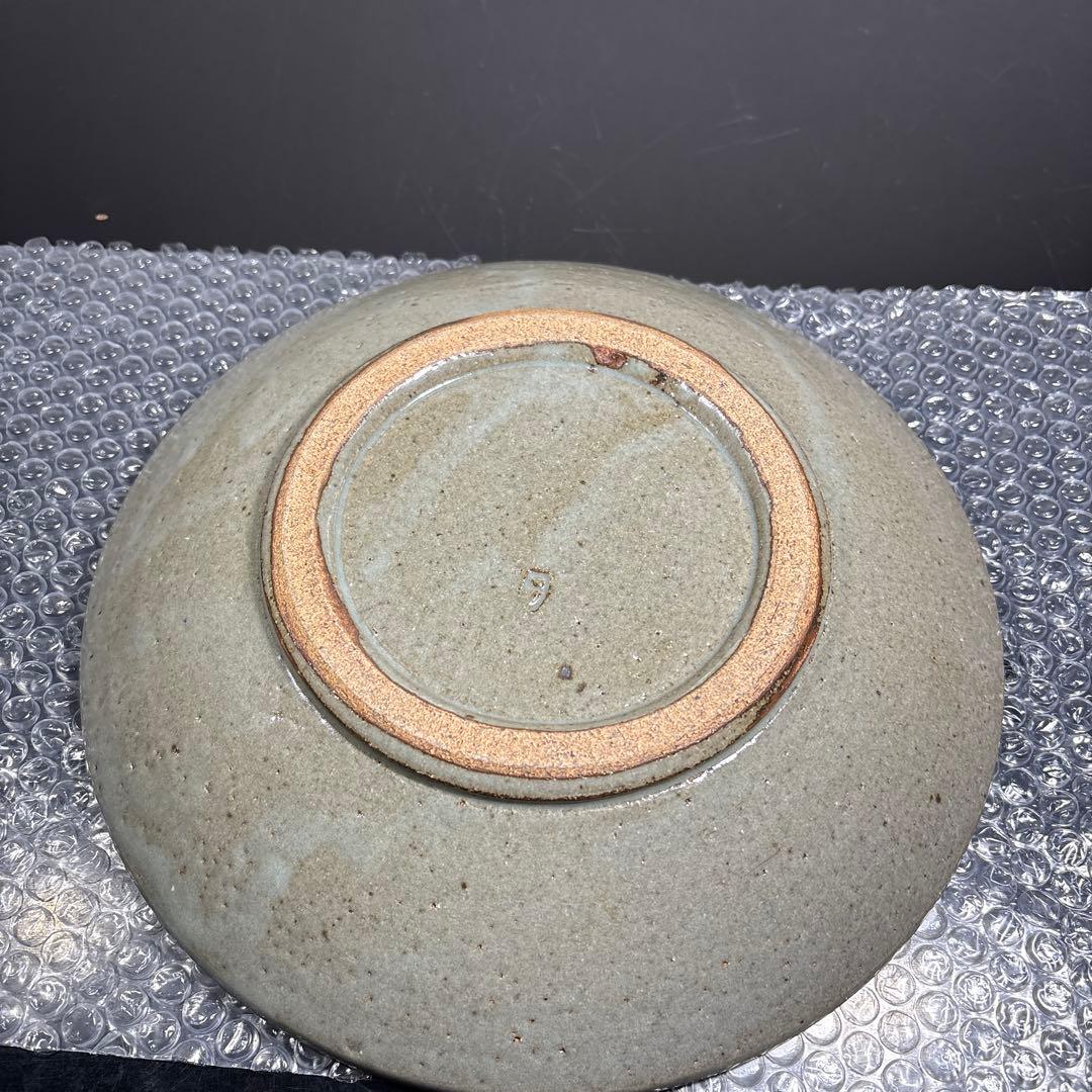 真作　人間国宝　島岡達三　象嵌皿　経約27センチ