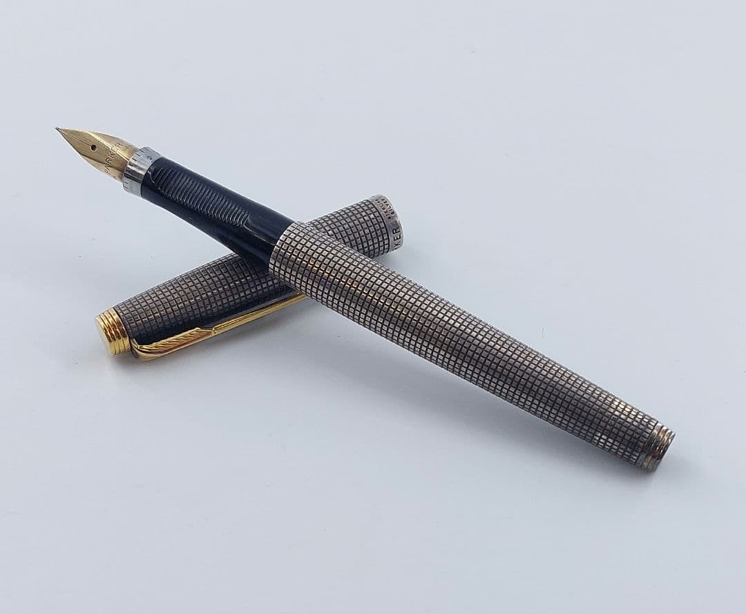 PARKER パーカー 万年筆 スターリングシルバー 14K-585 ②
