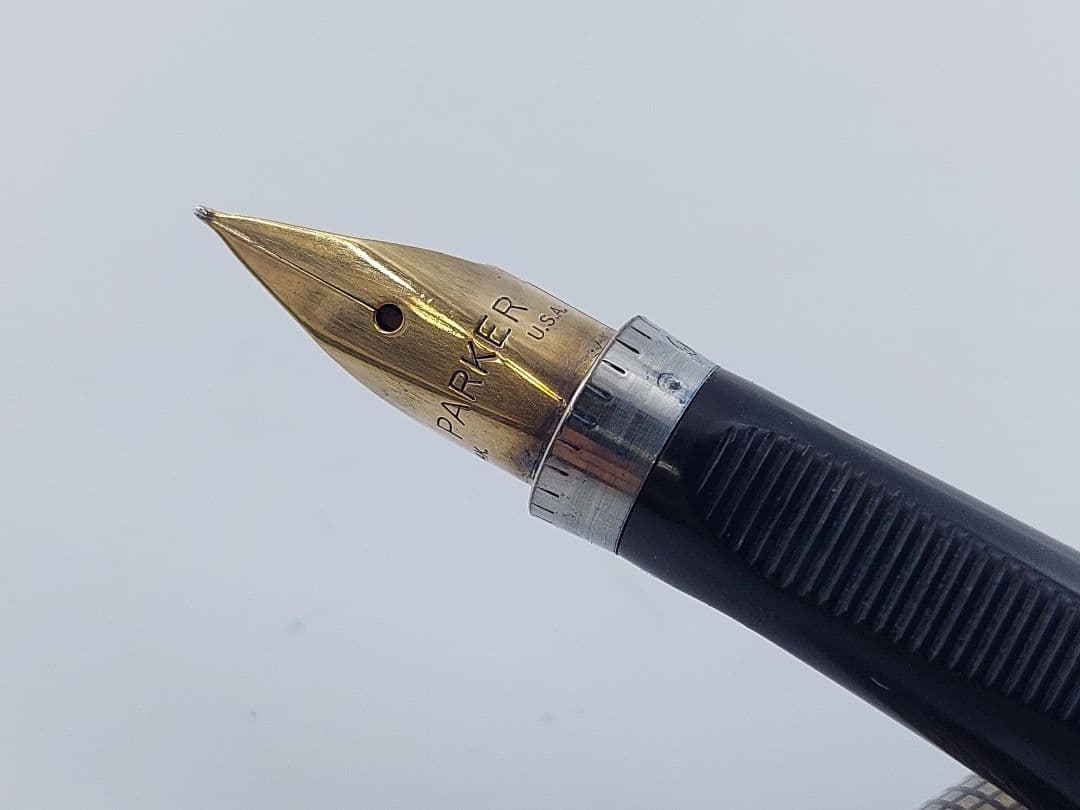 PARKER パーカー 万年筆 スターリングシルバー 14K-585 ②