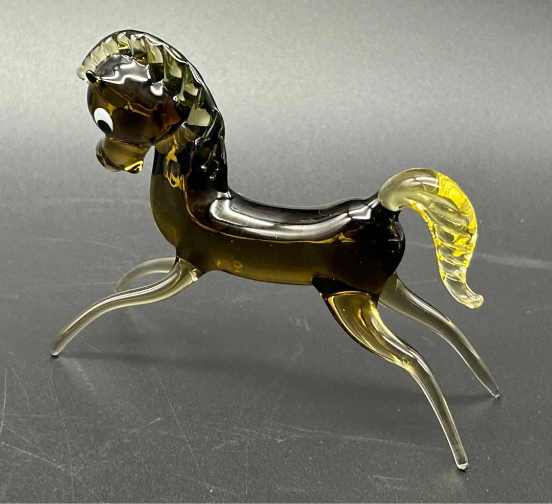 ガラス　チェコスロバキア　フィギュリン　馬　ビンテージ　コレクション　専用箱あり