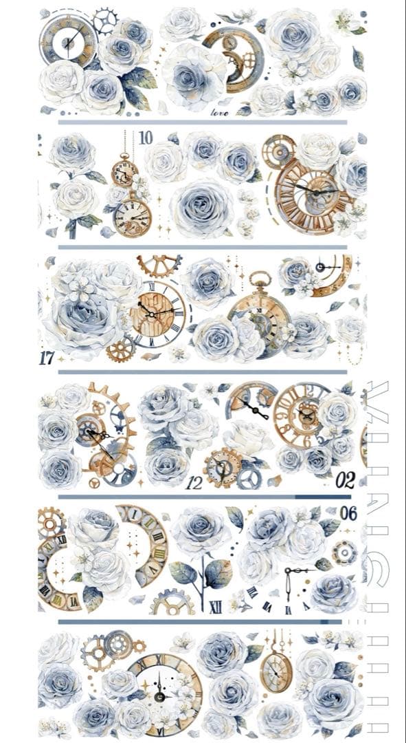 筠水阁文创《冷调回忆》海外マスキングテープ　マステ 【2183】