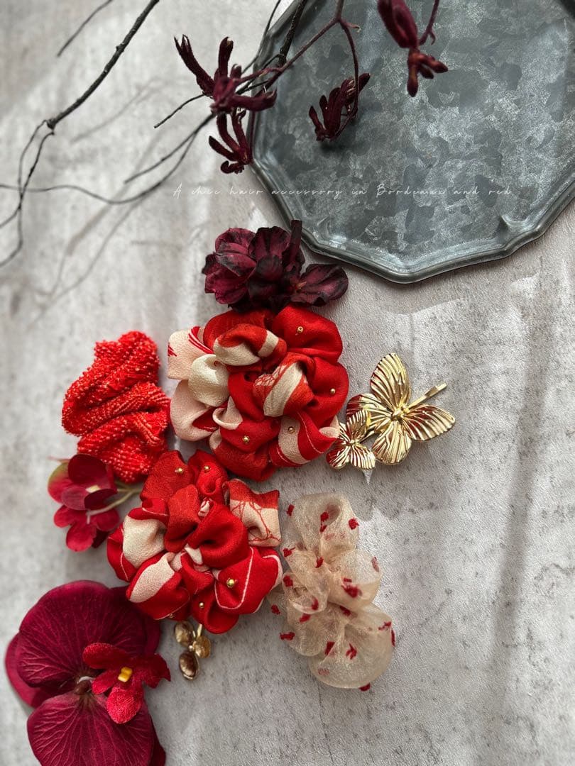 a*4様 七五三　七五三髪飾り　ヘッドドレス　着物髪飾り　リメイク髪飾り　062