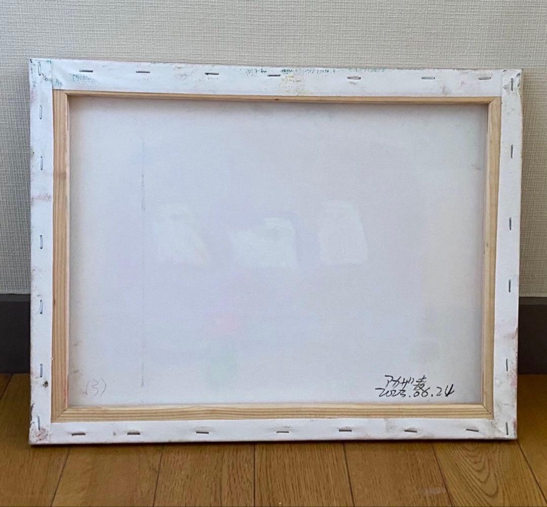 絵画。原画☆キャンバスF6【猫たちはソファーで楽しくゲームをしている】