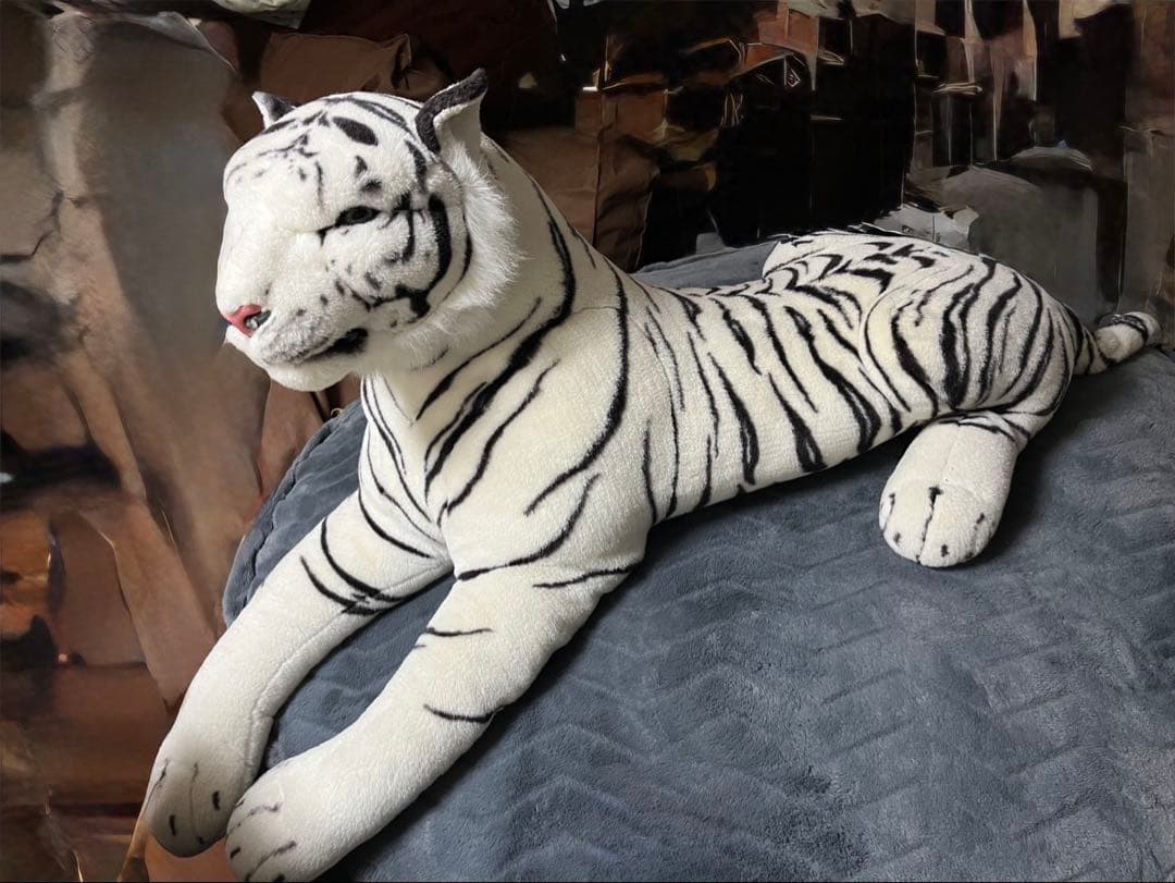 【特大】ホワイトタイガー ぬいぐるみ