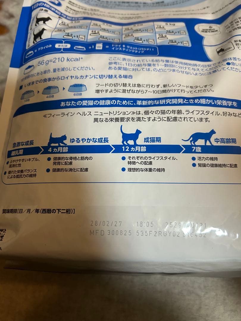 ロイヤルカナン FHN インドア 成猫用 4kg 2袋
