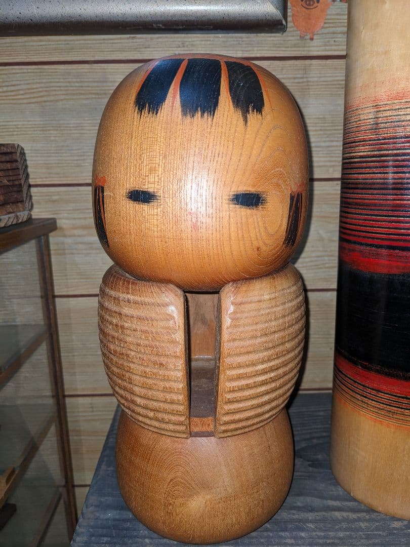 伝統的な木製こけし ３点　相田晴峰　大　中　小