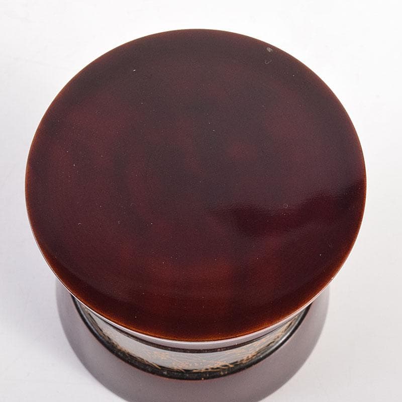 茶道具　中林星山作　秋草鳥蒔絵　茶器　共箱　V　8364