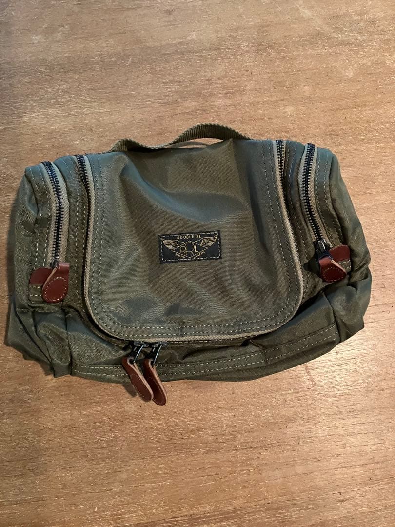 RRL グリーン ナイロンキャンバス トラベルポーチ　未使用品