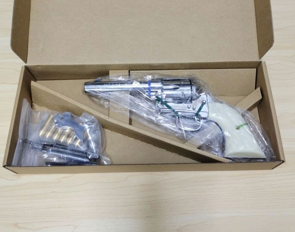 【新品】HWS SAA.45 シビリアン オールシルバー モデルガン組立キット