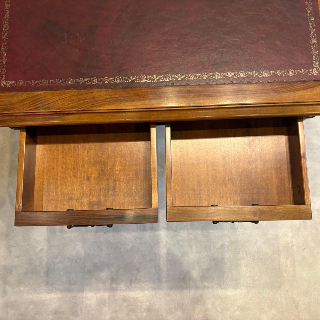 バロッサバレンティ　天面革張り　机　デスク