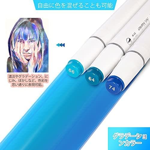 120本119色 マーカーペン やわらかい筆 コミック用 画材 筆タイプ☆★☆彡