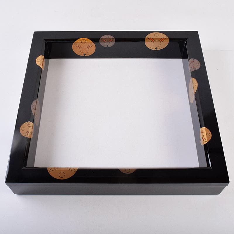 茶道具　輪島塗　蒔絵職人　日野拓也作　玉兎蒔絵　炉縁　共箱　M　R8986B