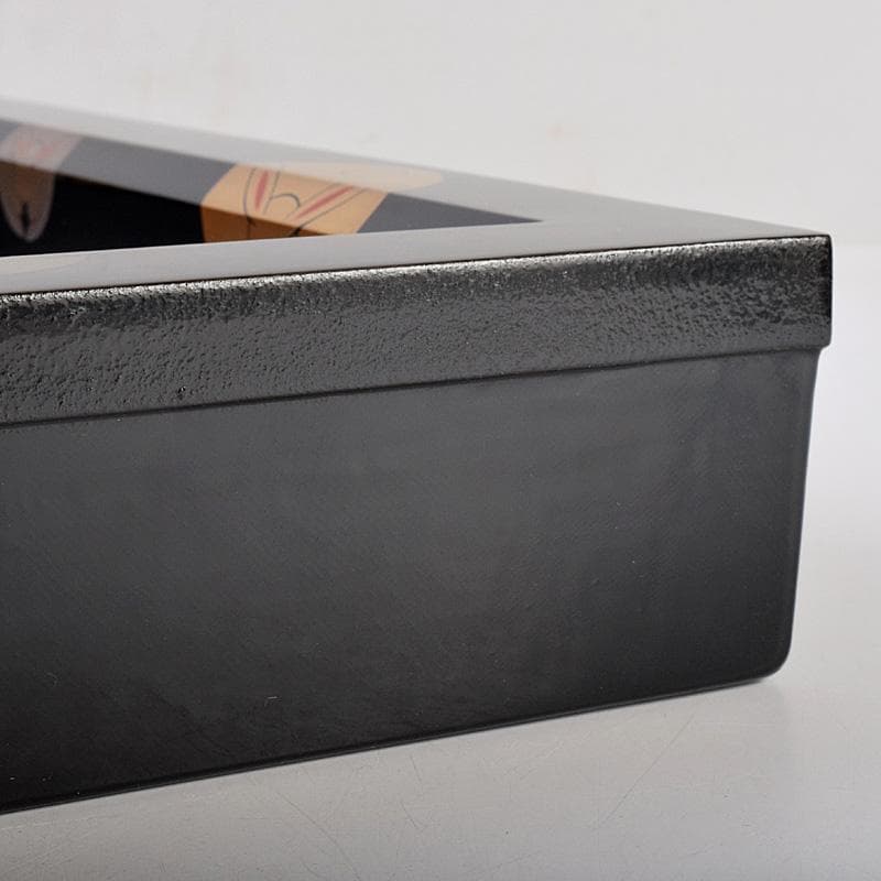 茶道具　輪島塗　蒔絵職人　日野拓也作　玉兎蒔絵　炉縁　共箱　M　R8986B