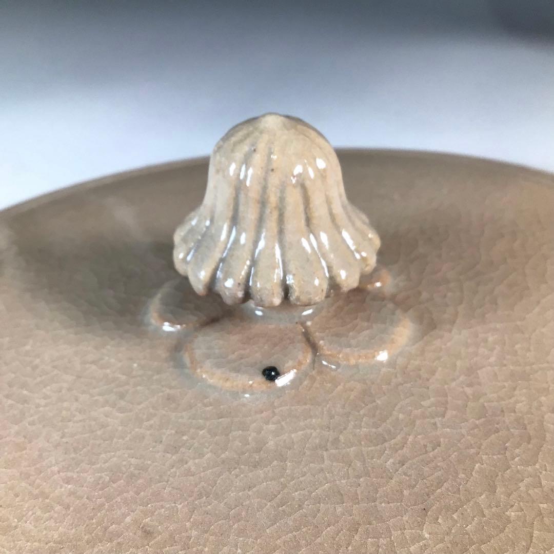 Ｎ１６４　水指　『宮島焼』『川原圭斎造』『広口水指』　共箱　茶道具