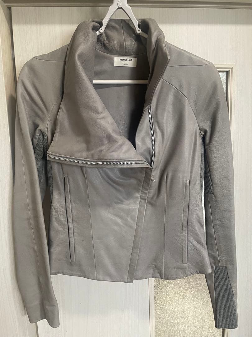 Helmut Lang ヘルムート・ラング　レザー　ジャケット　グレー　リック