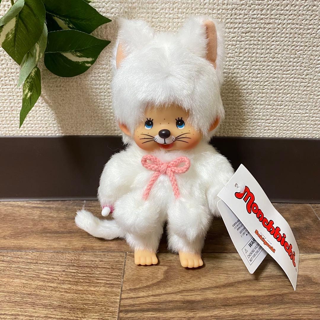 希少•EU限定モンチッチ 白い猫 ぬいぐるみ　セキグチ