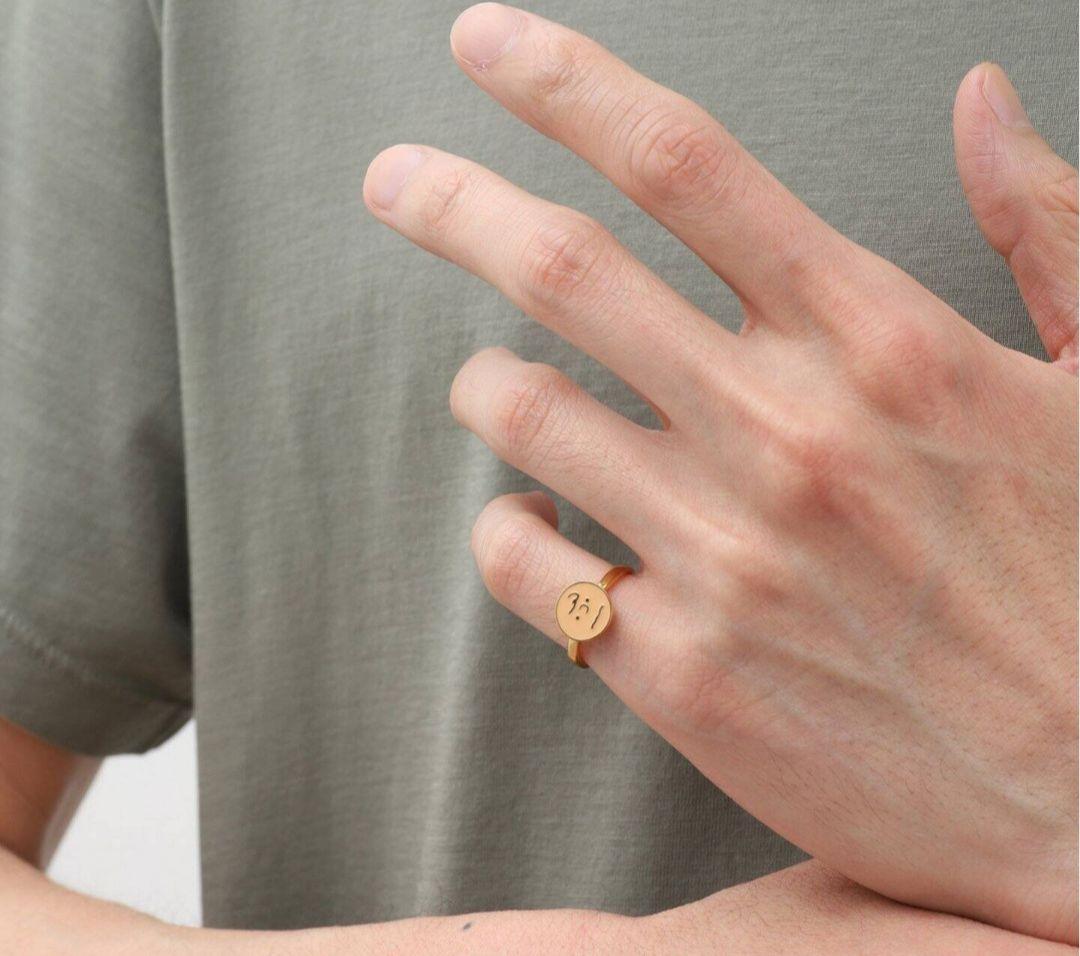 n*y様 PEANUT スヌーピーのお友達 ゴールド シンプルリング 9号くらい