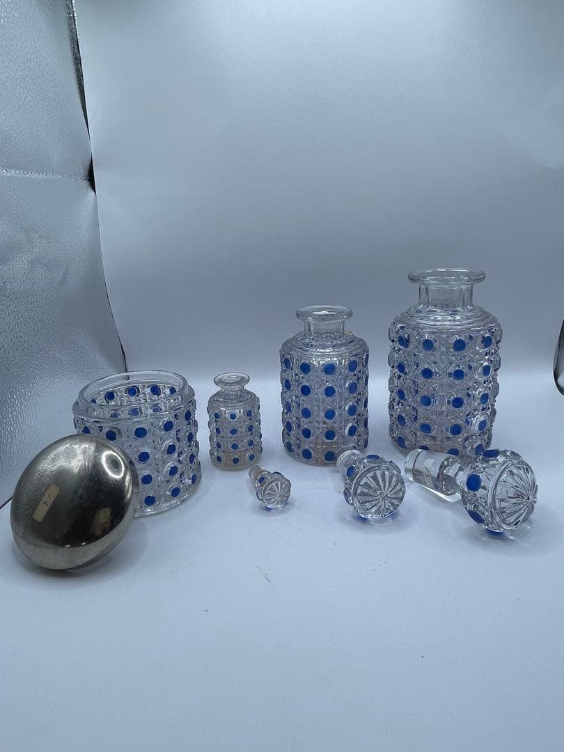 クリアガラス 装飾ボトル 4点セット