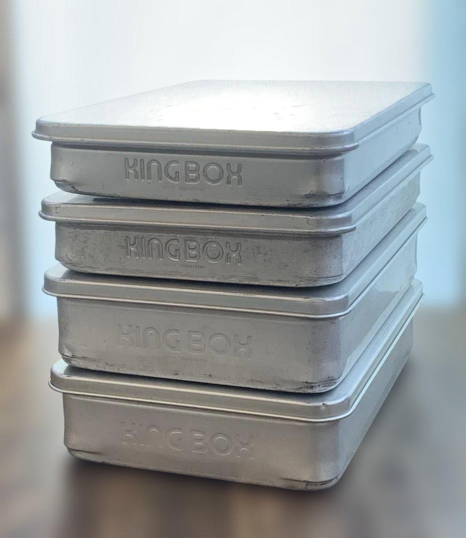 中尾アルミ キングボックス 蓋付き 4点セット 大110×2 大80×2