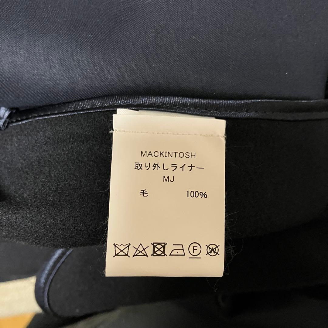 Macintosh ゴム引きフーデットコートネイビー