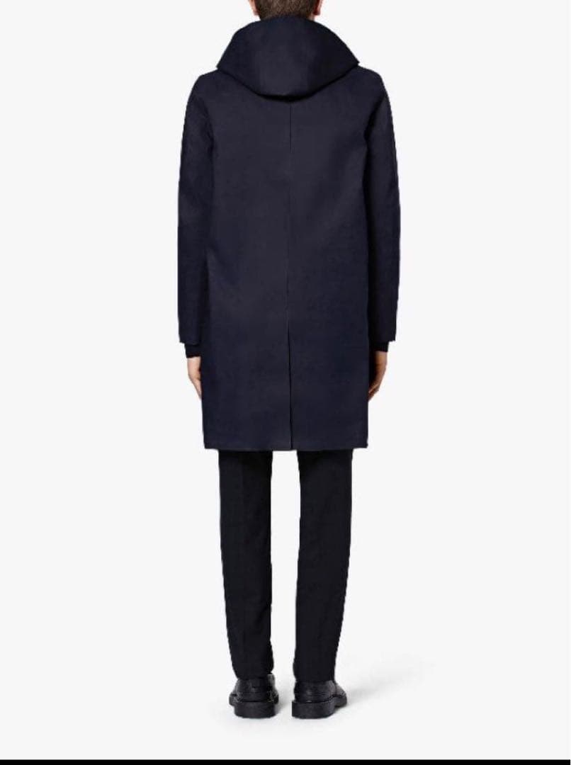 Macintosh ゴム引きフーデットコートネイビー