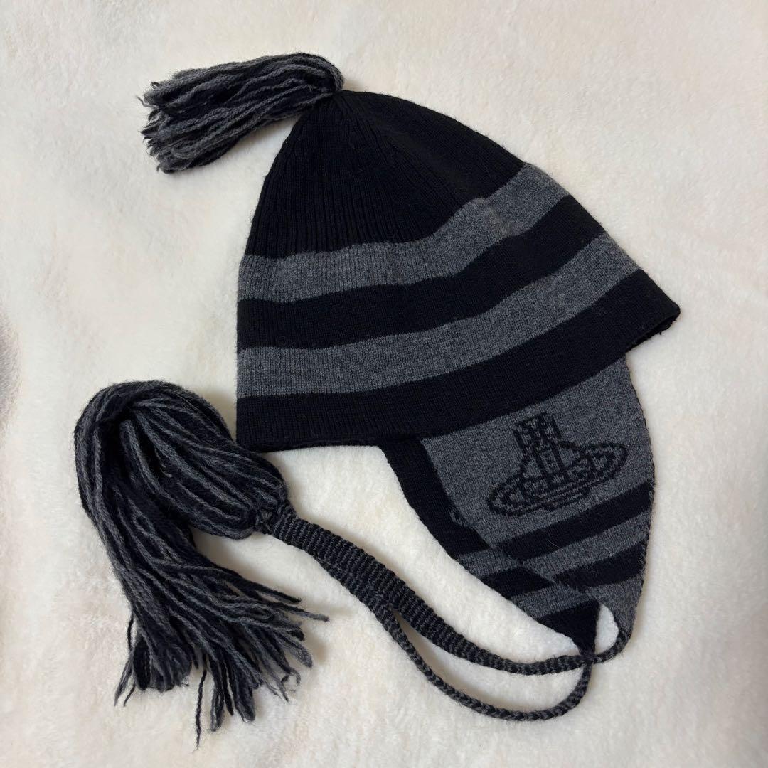 Vivienne Westwood ORB フラップ付ワッチ ニット帽