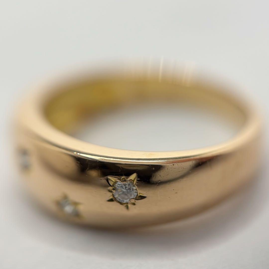 【新品仕上げ済み】スタージュエリー 甲丸 ドッツ ダイヤモンドリング 指輪 5号