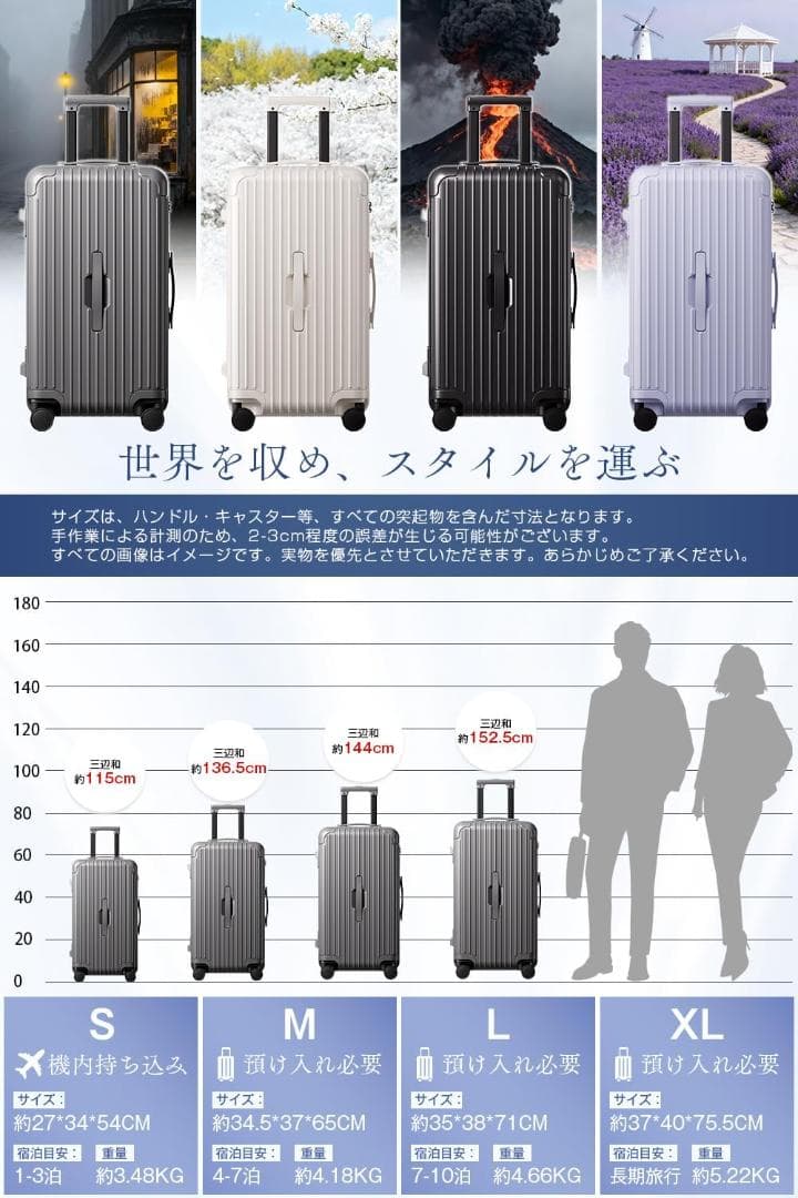 スーツケース Mサイズ 軽量 キャリーケース 多機能 キャリーバッグ 静音