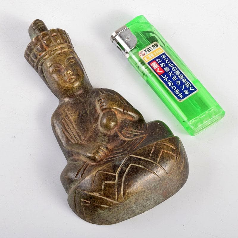 仏教美術　古銅鍍金　観音坐像　仏像　壁掛　時代箱付　D　R4885