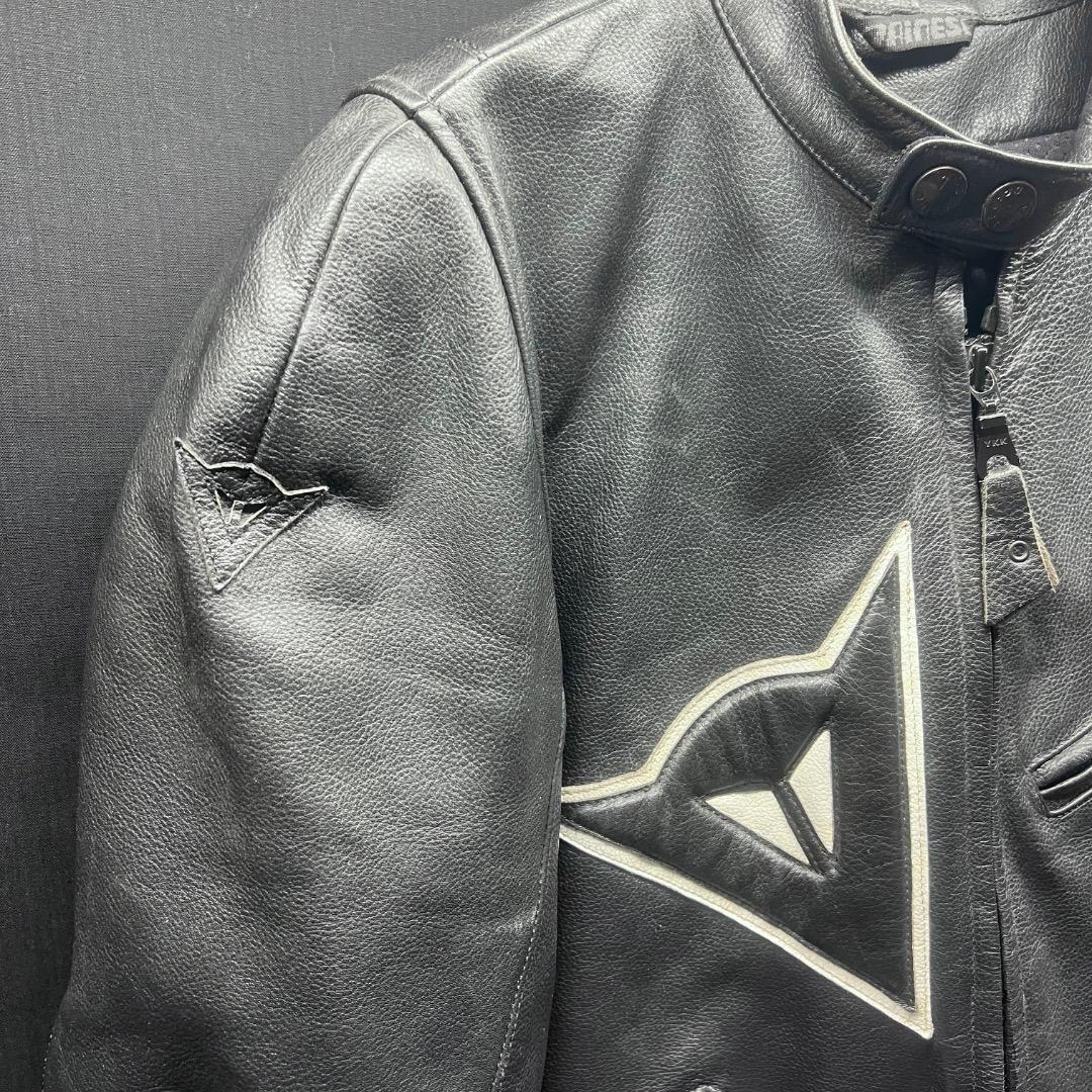〇Ad左1014 DAINESE 革ジャン レザー ブルゾン ブラック