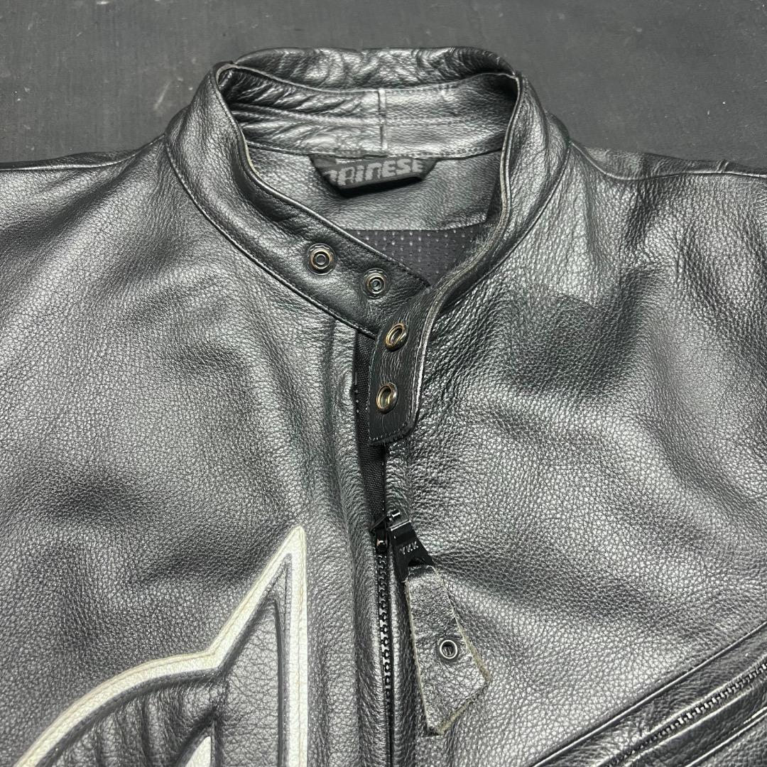 〇Ad左1014 DAINESE 革ジャン レザー ブルゾン ブラック