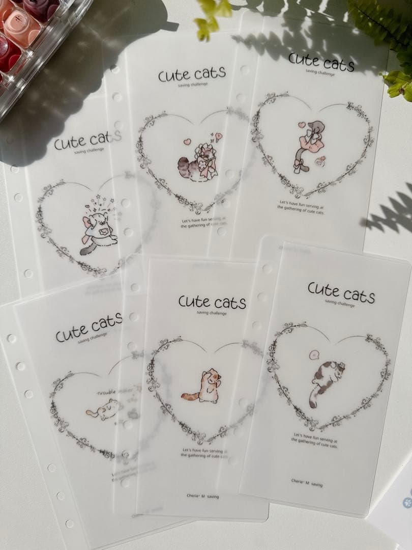 A6 リフィル cute cat saving checksheet 2300円