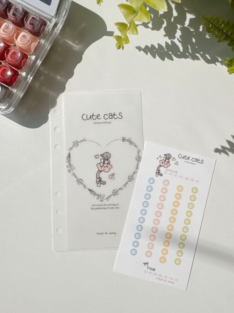 A6 リフィル cute cat saving checksheet 2300円