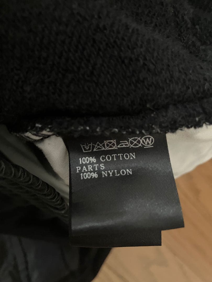 a.f artefact サイドポケット付きブラックサルエルパンツ