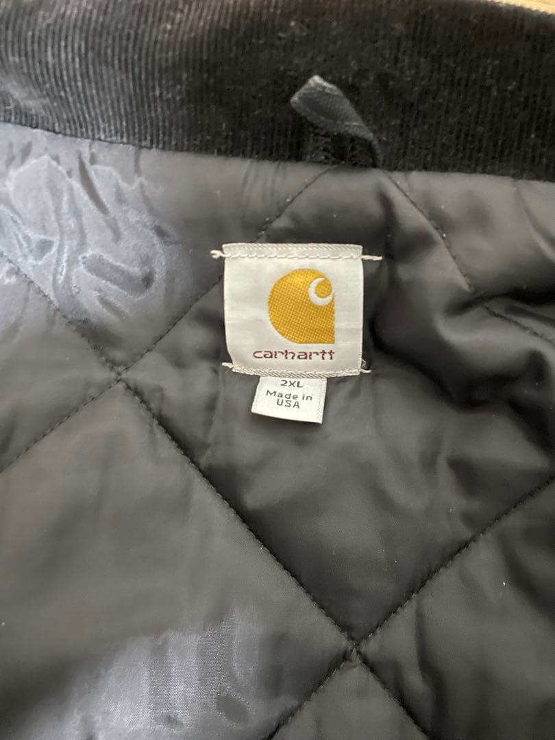 Carhartt 黒ジャケット XXL コーデュロイ襟 値下げ依頼承ります！