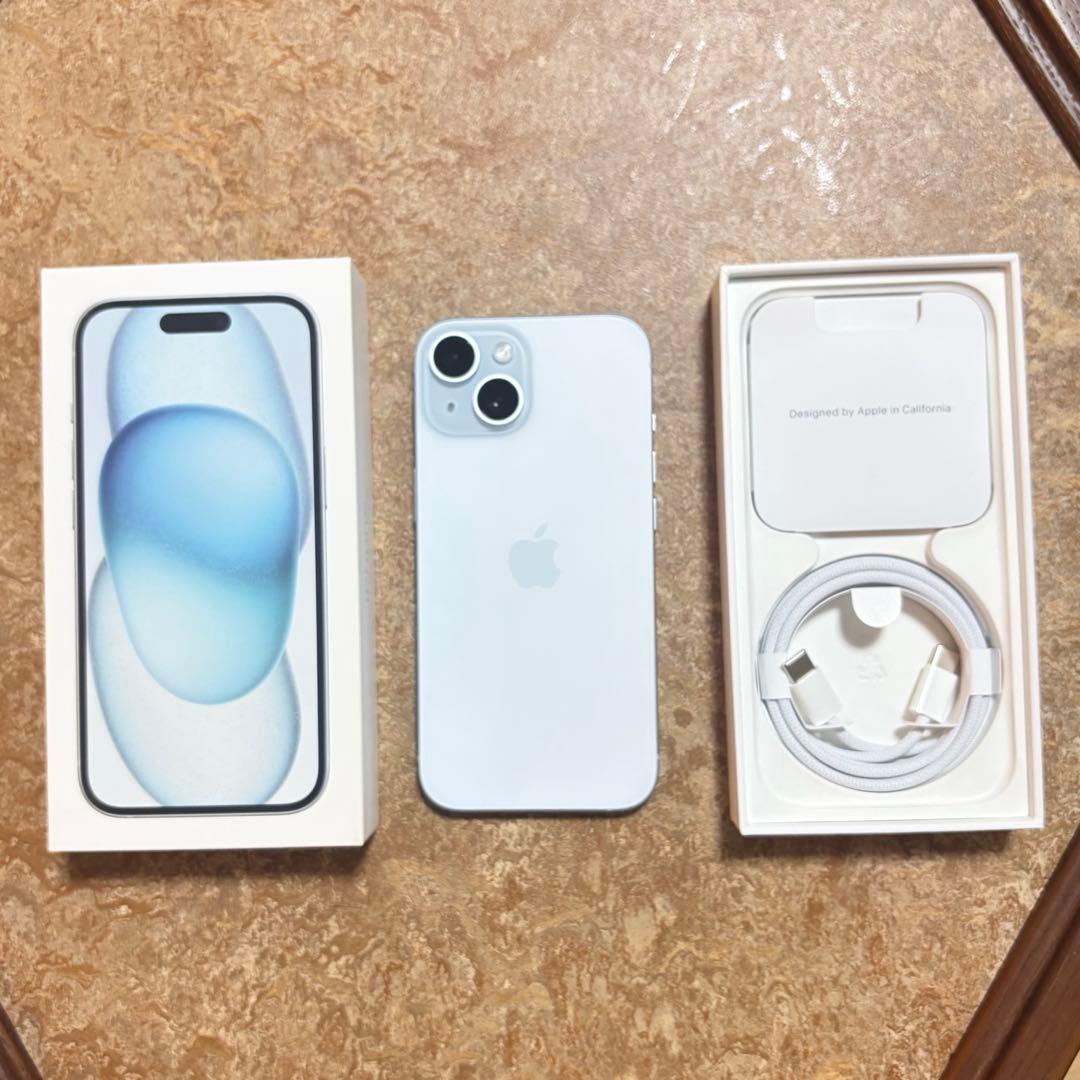 Y*a様 【美品】【即日発送】iPhone15 256GB ブルー　本体　SIM