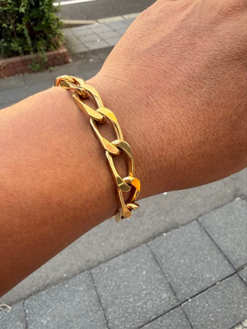 珍品 金巻き3ミクロン激渋ブレスレット19.5cm