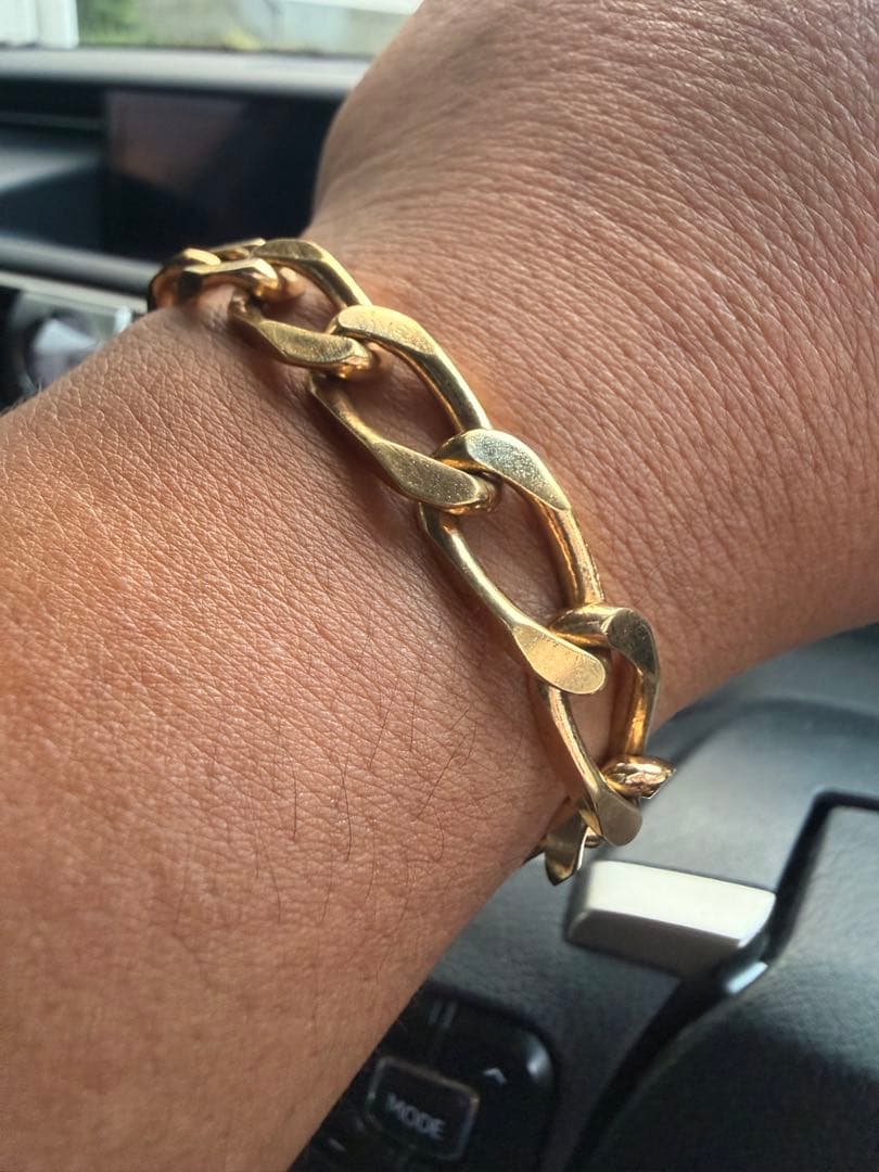 珍品 金巻き3ミクロン激渋ブレスレット19.5cm