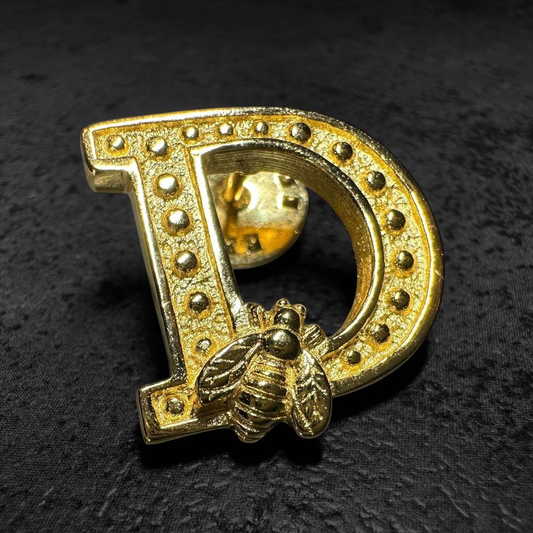 アクセサリー Christian Dior D Logo Bee Gold Brooch