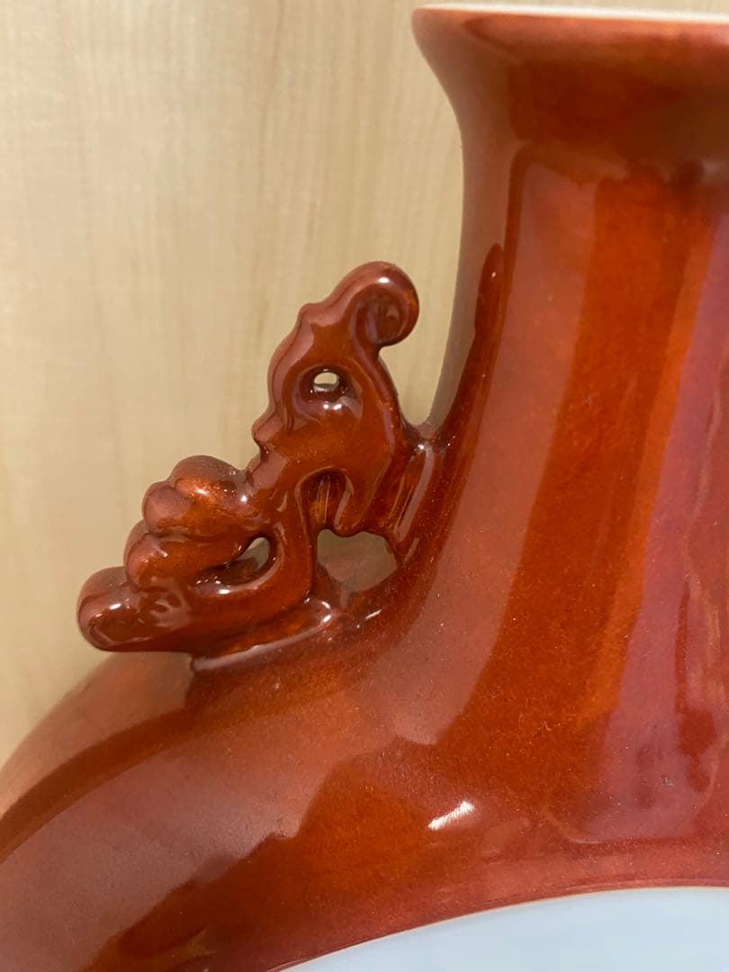 中国　景徳鎮製　鄒國鈞作？抱月瓶(一箇所彩剥がれがあり)引越しのため　売り尽くす