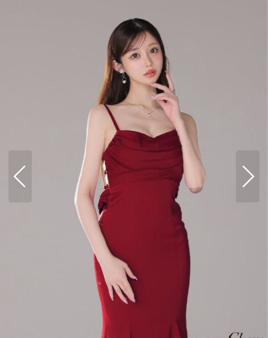 ROBE de FLEURS バーガンディドレス S