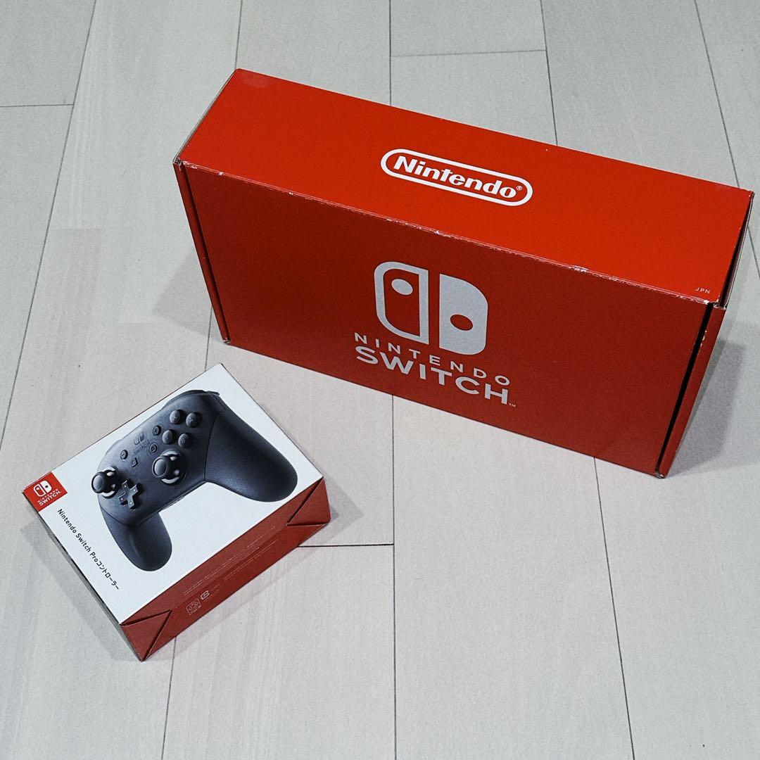 【美品】Nintendo Switch 本体（グレー×ネオンピンク）おまけ付き