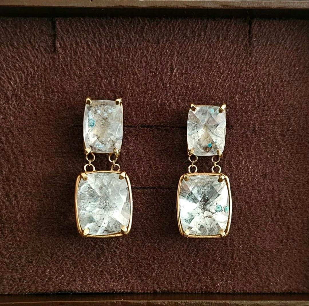 agete k10 ピンクゴールド クリアストーン ピアス