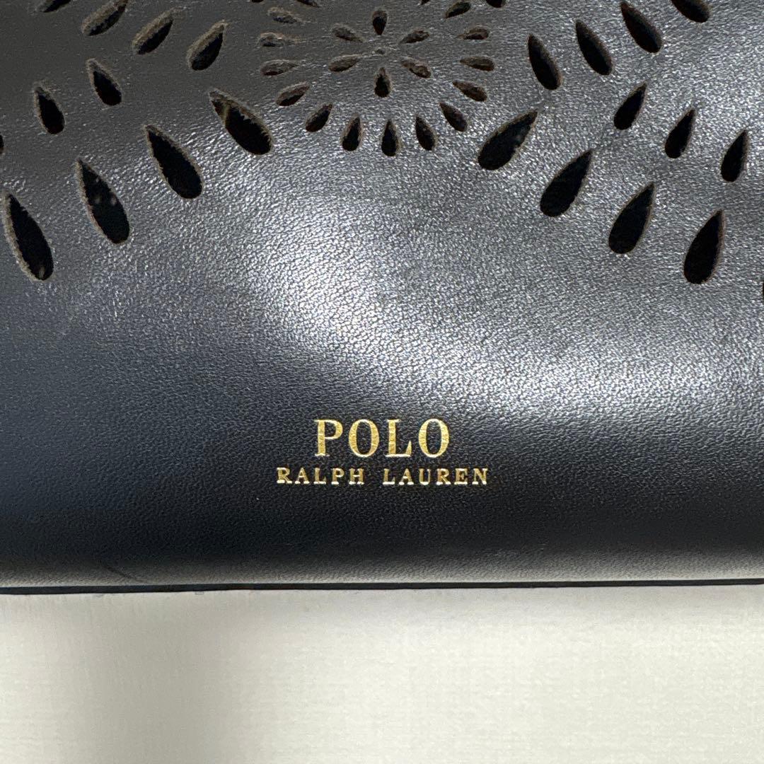 POLO ラルフローレン ブラック レザーバッグ