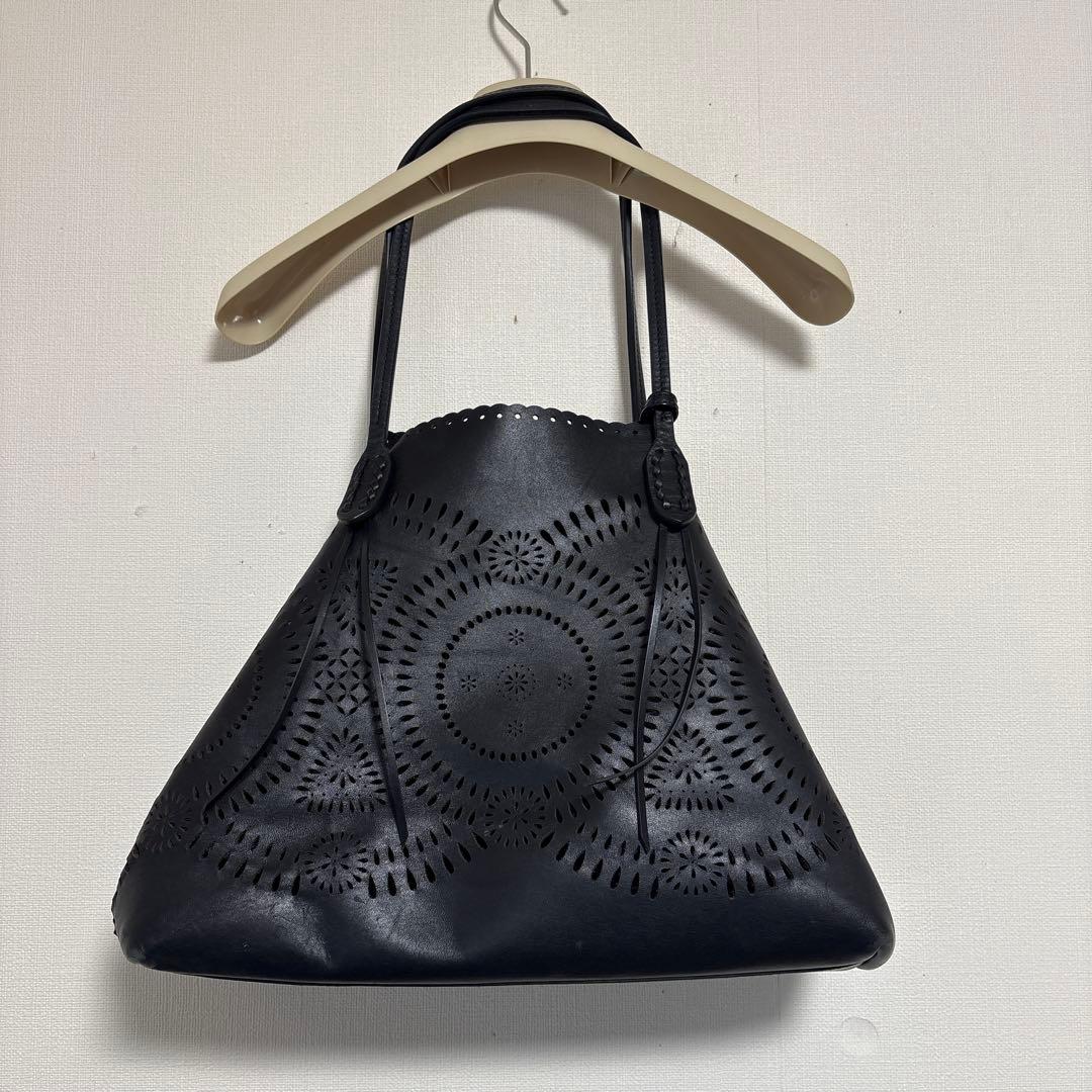 POLO ラルフローレン ブラック レザーバッグ