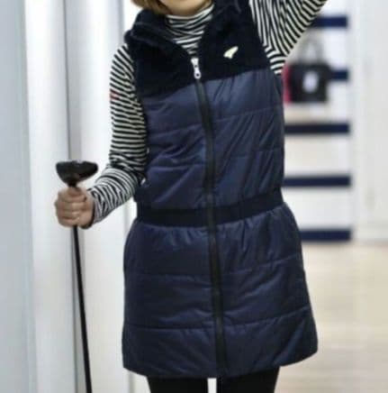 さくママ　美品！ビームスゴルフ　中綿ワンピースМ　紺