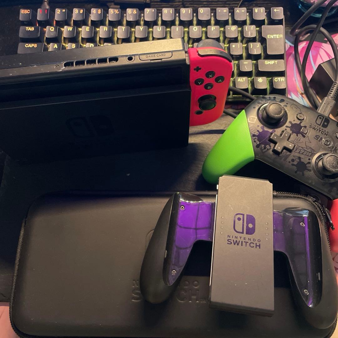 Nintendo Switch スプラ2セット Proコン、ケース、ゲーム5本