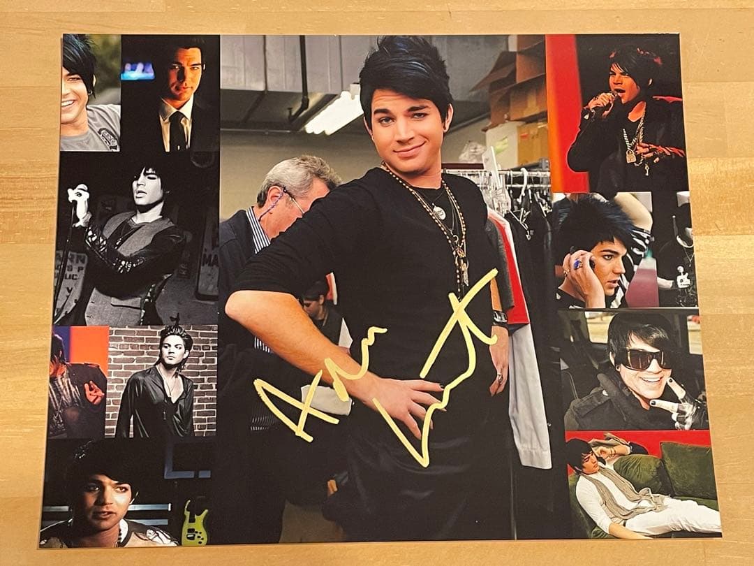 大判 アダム ランバート Queen 直筆サイン入り写真+Certificate