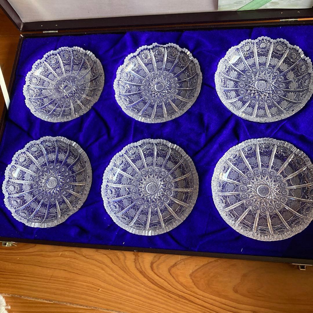 Bohemia Glass カットガラス 6枚セット